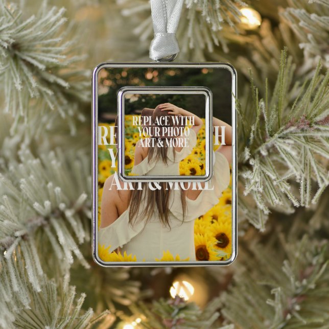 Make your own custom made personalised silver plated framed ornament (Tree)