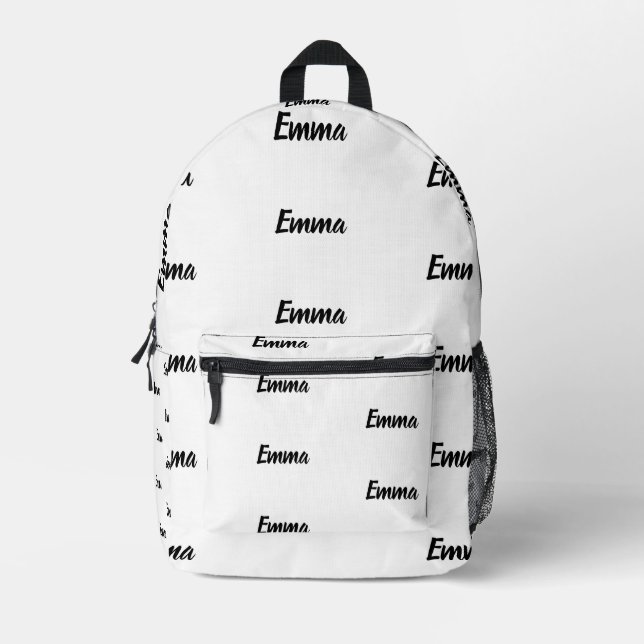 Make Your Own Custom Name Personalised Backpack (Front)