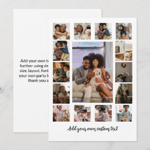 Make your own custom personalised 15 photo card