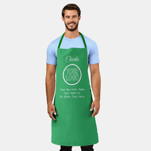Make Your Own Custom Personalised Business Logo Apron (Worn)