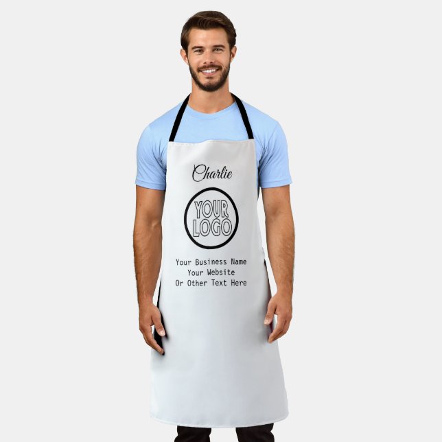 Make Your Own Custom Personalised Business Logo Apron (Worn)