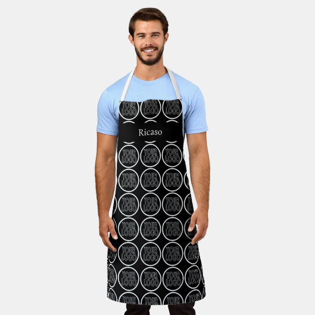 Make Your Own Custom Personalised Business Logo Apron (Worn)