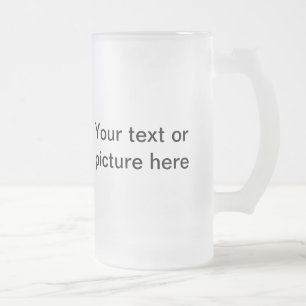 Make your own custom personalised Glass Frosted Glass Beer Mug