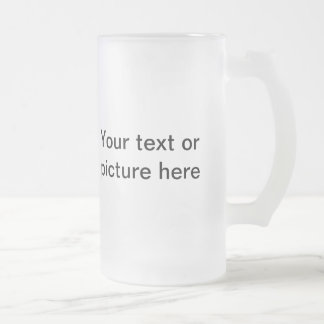 Make your own custom personalised Glass Frosted Glass Beer Mug