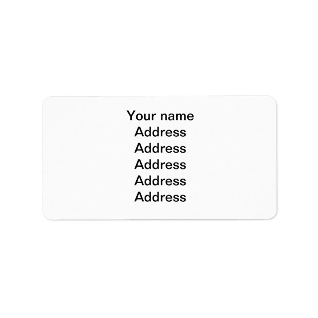 Make your own custom personalised label (Front)