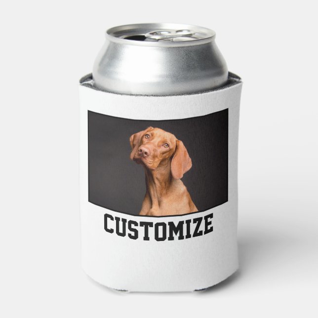 Make Your Own Custom Photo and Text Personalised Can Cooler (Can Front)