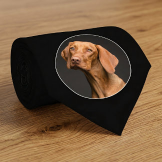 Make Your Own Custom Photo / Picture Black Men's Tie