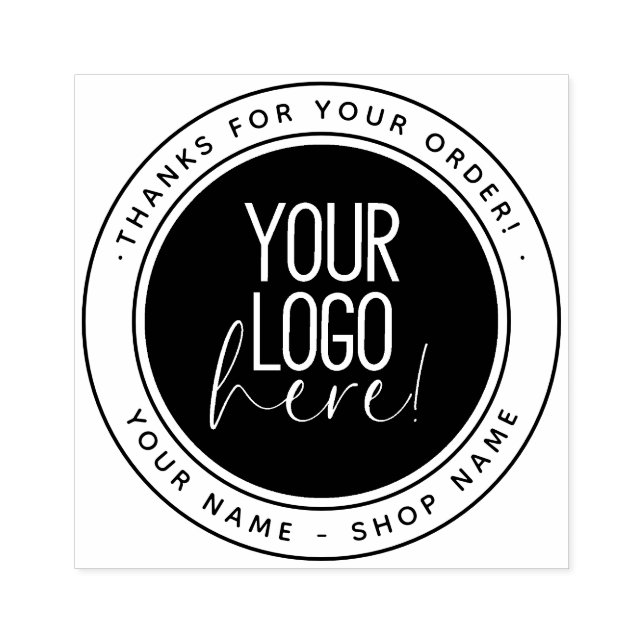 Make your Own Custom Round Logo Thank you Rubber Stamp (Imprint)