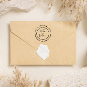Make Your Own Custom Script Wedding Return Address Rubber Stamp