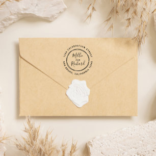 Make Your Own Custom Script Wedding Return Address Self-inking Stamp