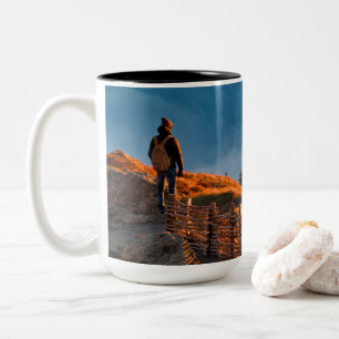 Make Your Own Custom Two Photo Personalised  Two-Tone Coffee Mug
