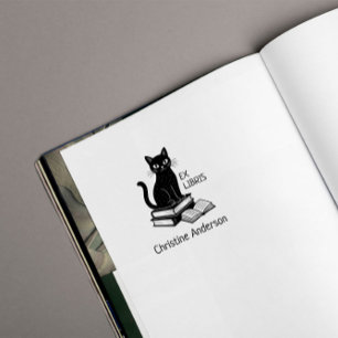 Make Your Own Cute Cat From The Library Of Self-inking Stamp