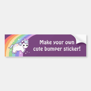 Make Your Own Cute Unicorn Bumper Sticker
