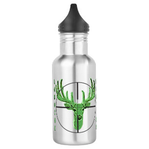 Make Your Own Deer Hunting Logo, Mock Hunting Logo 532 Ml Water Bottle