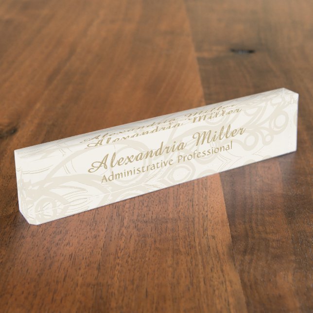Make Your Own Elegant Administrative Professional Nameplate (Side)