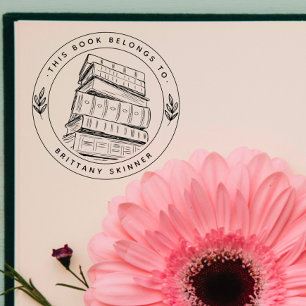 Make Your Own Elegant Custom Book  Rubber Stamp