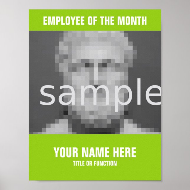 Make your own Employee of the month photo poster (Front)