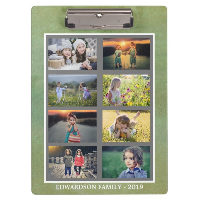 Make your own family photo collage watercolor clipboard (Front)