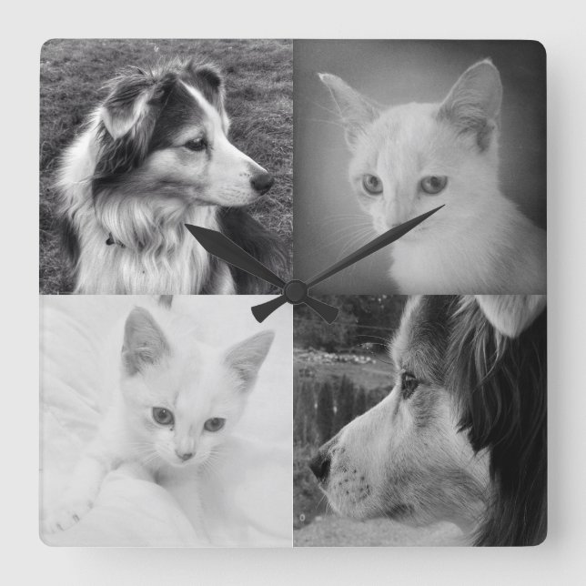 Make Your Own Four Instagram Photo Square Clock (Front)