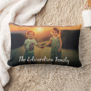 Make your own full size family photo lumbar cushion