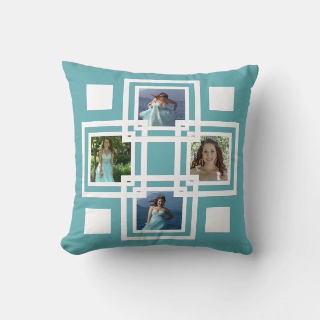 Make Your Own Funky Squares Instagram Collage Cushion (Front)