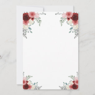 Make Your Own Game Champagne Floral Party Invitation