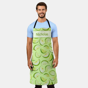 Make your own Green Apple Slice Pattern Custom Apron