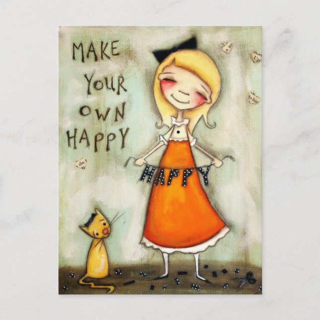 Make Your Own Happy - Postcard (Front)