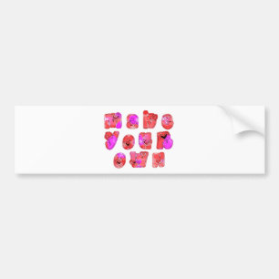 Make Your Own hearts Bumper Sticker