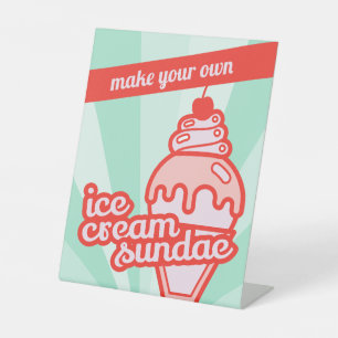 Make your own Ice Cream Sundae Bar Tabletop Sign