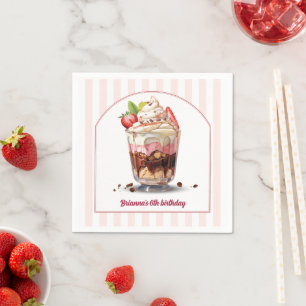 Make Your Own Ice Cream Sundae Birthday Party Napkin