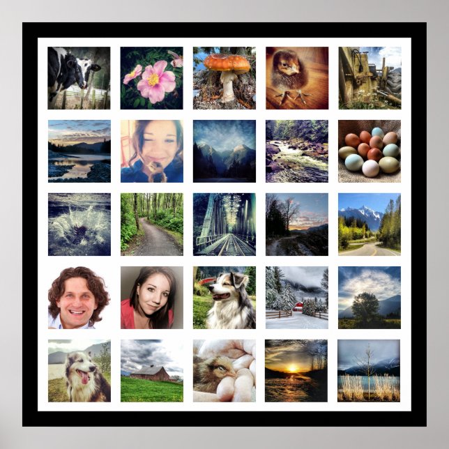 Make Your Own Instagram Photo Gallery Style Poster (Front)