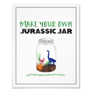 Make Your Own Jurassic Jar Dinosaur Birthday Sign
