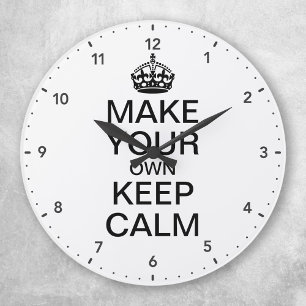 Make Your Own Keep Calm and Carry On Wall Clock