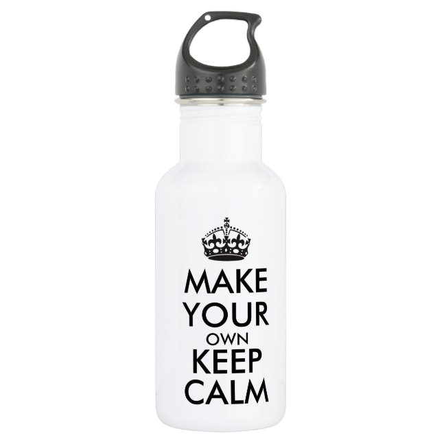 Make your own keep calm - black 532 ml water bottle (Front)