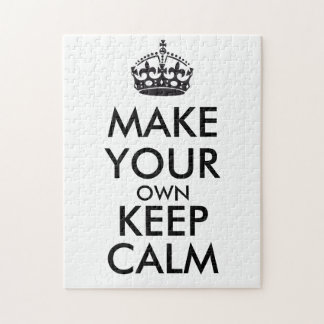 Make your own keep calm - black poster jigsaw puzzle