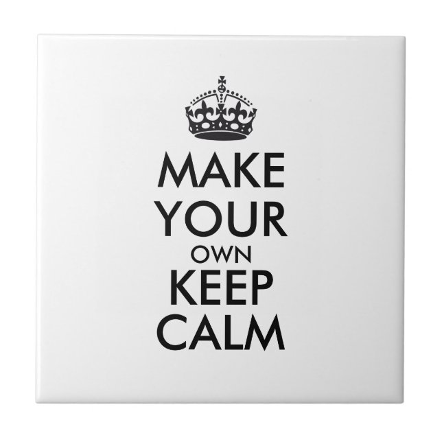 Make your own keep calm - black tile (Front)