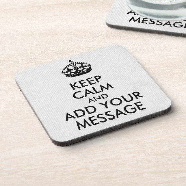 Make Your Own Keep Calm Coaster (Left Side)