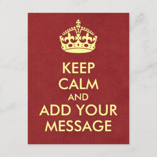 Make Your Own Keep Calm Invitation Card