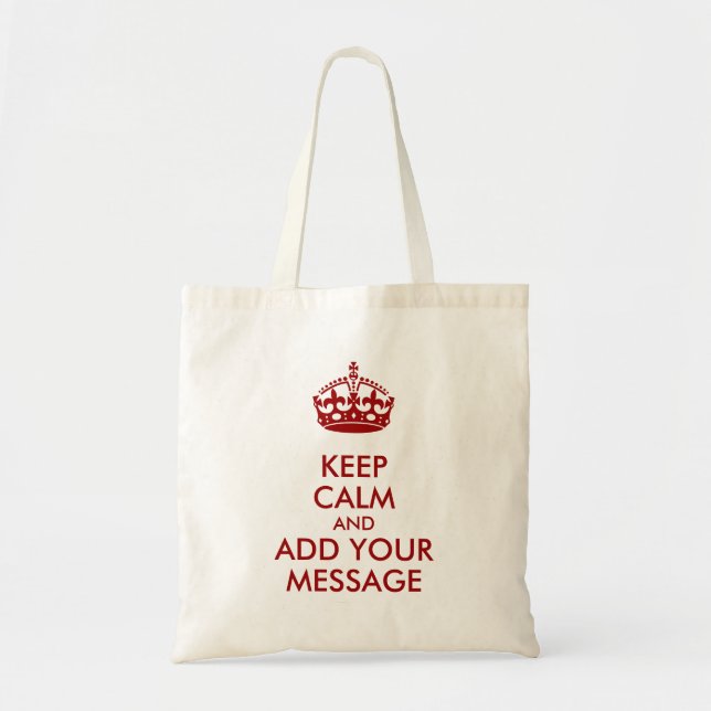 Make Your Own Keep Calm Tote Bag (Front)