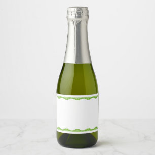 Make YOUR own label: Art Deco in White & Lime Sparkling Wine Label