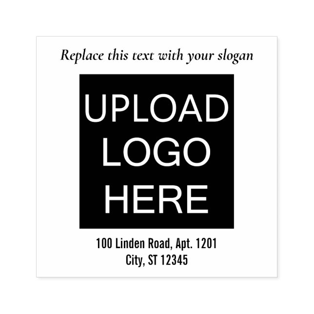 Make Your Own Logo Stamp Tagline Slogan Address  (Imprint)