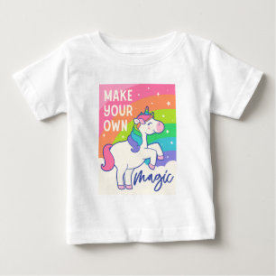 Make Your Own Magic   Cute Unicorn Baby T-Shirt