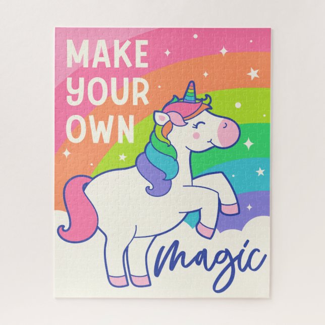 Make Your Own Magic | Cute Unicorn Jigsaw Puzzle (Vertical)