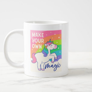 Make Your Own Magic Cute Unicorn Large Coffee Mug