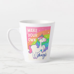 Make Your Own Magic   Cute Unicorn Latte Mug