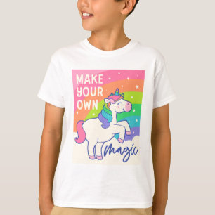 Make Your Own Magic   Cute Unicorn T-Shirt