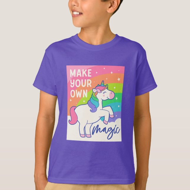 Make Your Own Magic | Cute Unicorn T-Shirt (Front)