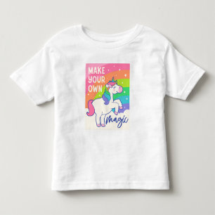 Make Your Own Magic   Cute Unicorn Toddler T-Shirt