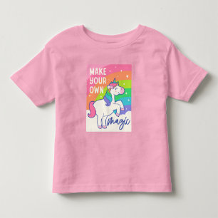 Make Your Own Magic   Cute Unicorn Toddler T-Shirt